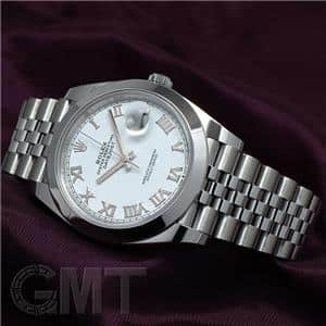 中古)ROLEX ロレックス デイトジャスト 41 ホワイト ローマ 126300
