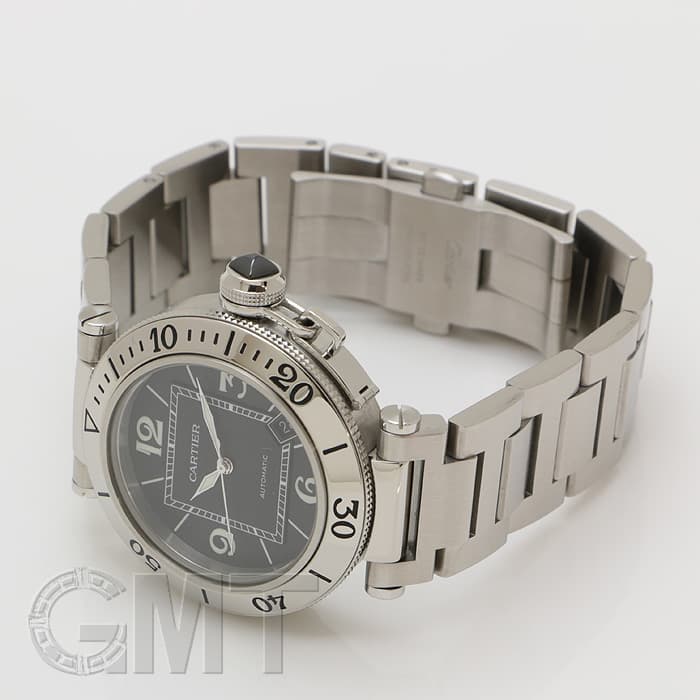 中古)CARTIER カルティエ パシャ シータイマー W31077M7 ブラック