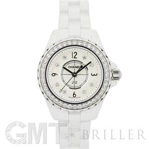CHANEL シャネル J12 H2572 ホワイトセラミック ベゼルダイヤ MOP/8Pダイヤ 29mm メイン
