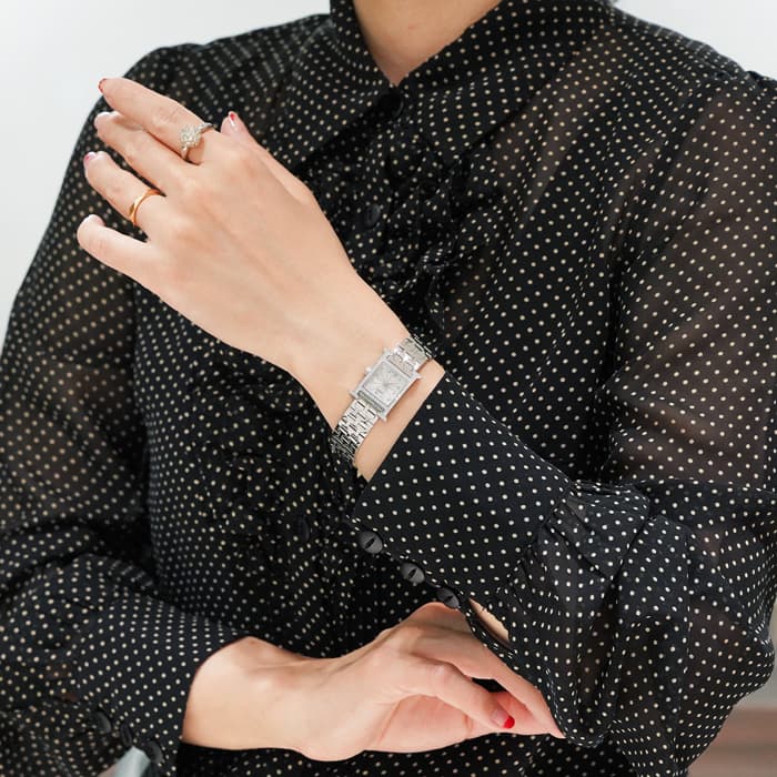 中古)HERMES エルメス Hウォッチ ミニ HH1.130 WHMOP ダイヤベゼル