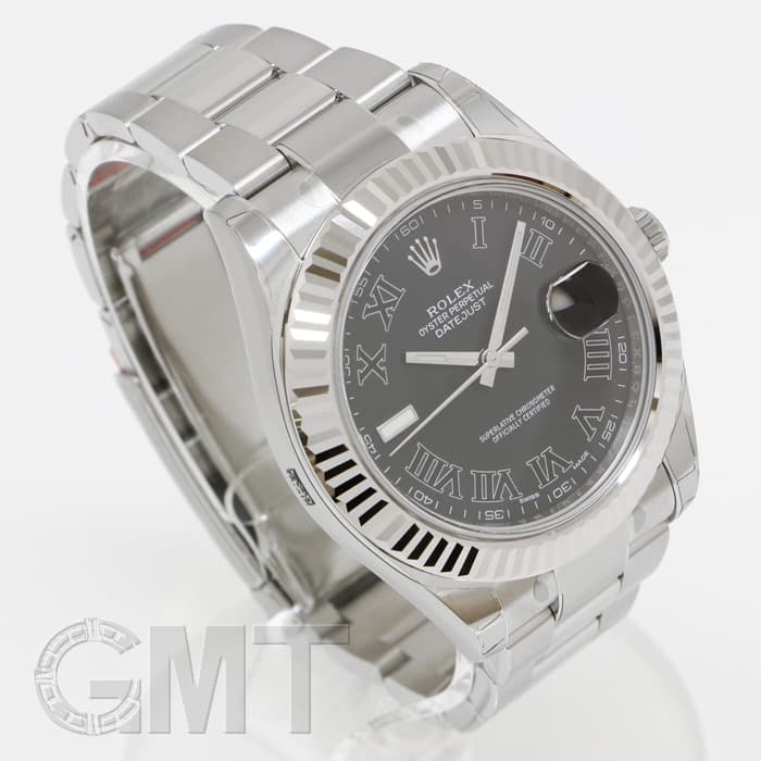 新品)ROLEX ロレックス デイトジャスト II 116334 ブラック ローマ