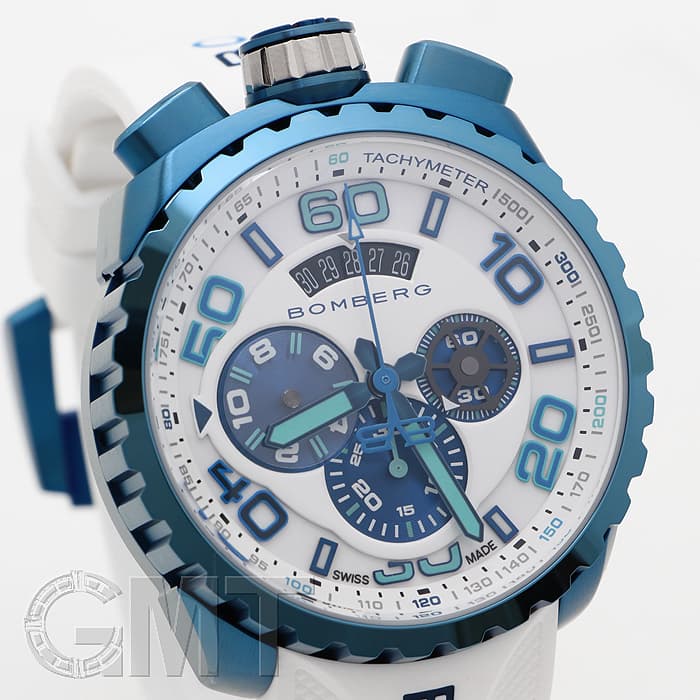 新品)BOMBERG ボンバーグ BOLT-68 クロマアイスブルー ホワイト