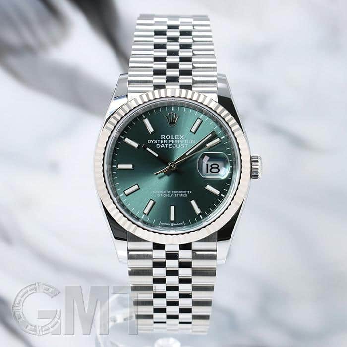 中古)ROLEX ロレックス デイトジャスト 36 126234 ミントグリーン