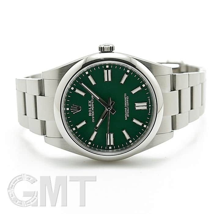 中古)ROLEX ロレックス オイスターパーペチュアル 41 124300 グリーン