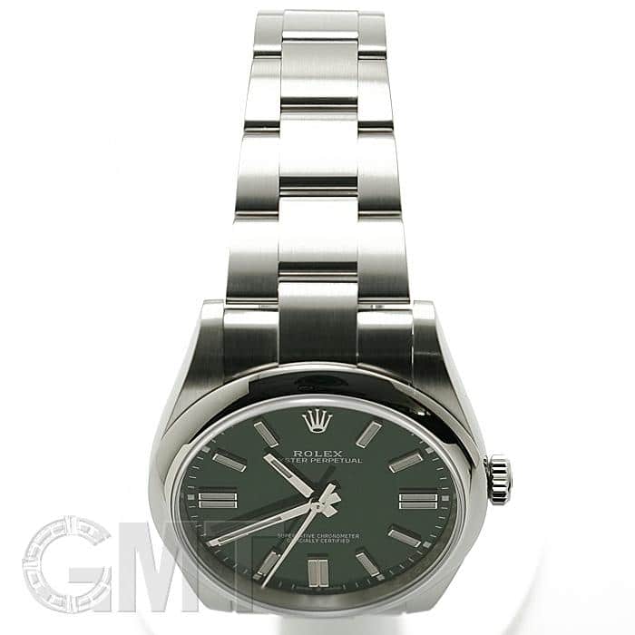 中古)ROLEX ロレックス オイスターパーペチュアル 41 124300 グリーン