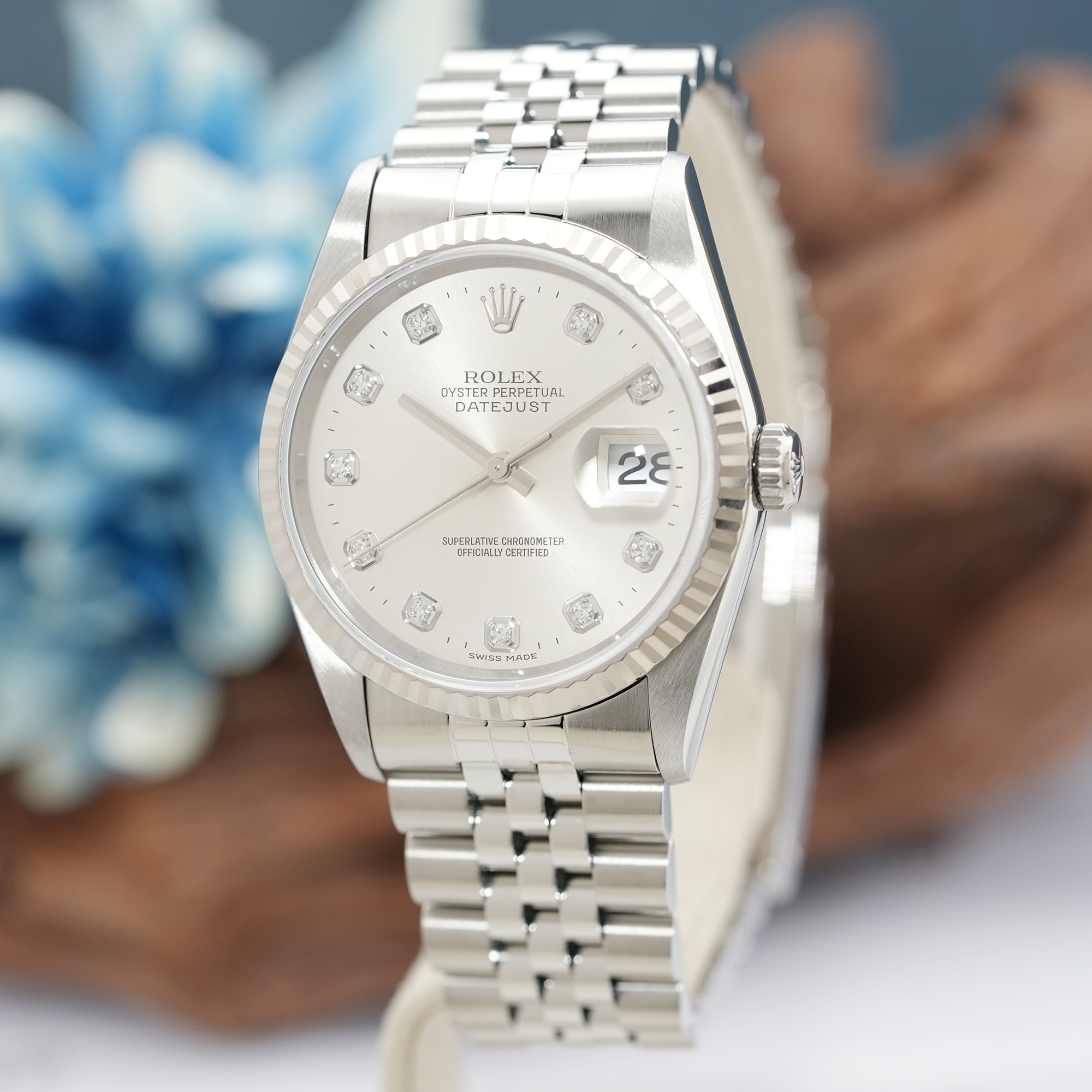 中古)ROLEX ロレックス デイトジャスト 16234G シルバー ジュビリー