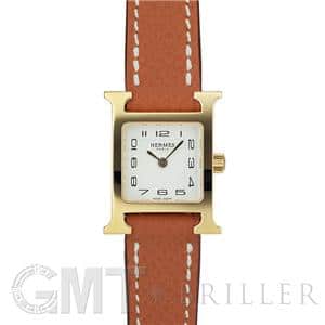 HERMES エルメス Hウォッチ HH1.101.131/UGO 037893WW00 Hウォッチ ゴールドプレーテッド ゴールドブラウン メイン