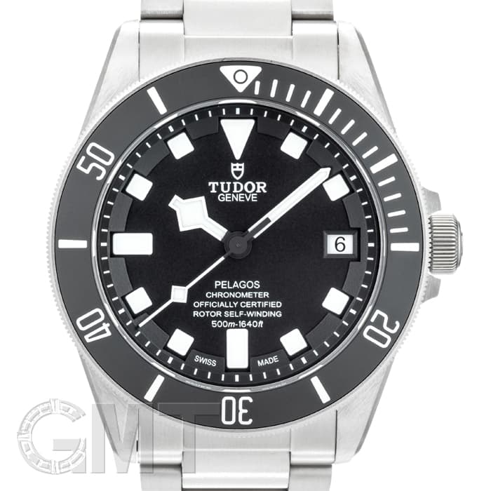 チュードル TUDOR 25600TN ぺラゴス デイト 自動巻き 中古)TUDOR チューダー ぺラゴス ブラック チタンブレス 25600TN（商品