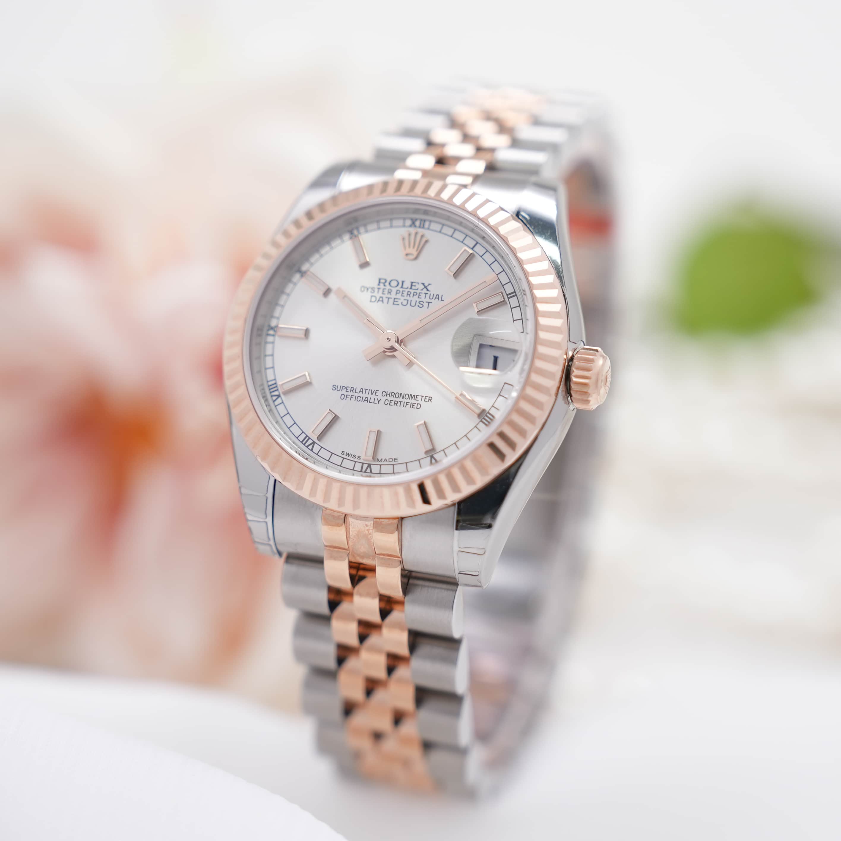 中古)ROLEX ロレックス デイトジャスト 31mm 178271 シルバー【純正