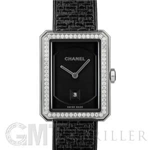 CHANEL シャネル ボーイフレンド ツイード ブラックコーティング ベゼルダイヤ H5318 メイン