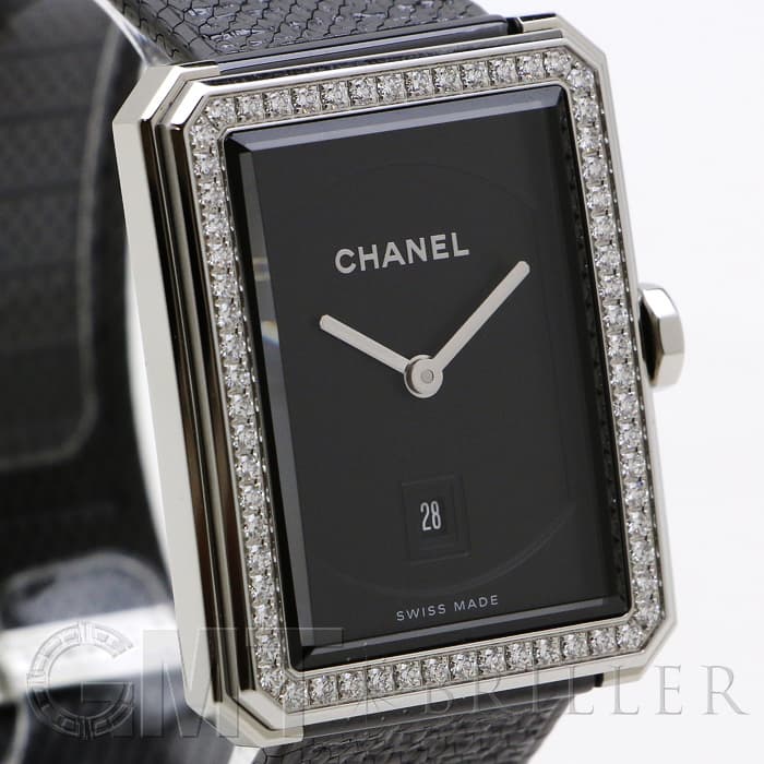 CHANEL シャネル H5318 ボーイフレンド ツイード ダイヤモンド 腕時計 SS SS ダイヤモンド レディース [中古] 新品)CHANEL シャネル ボーイフレンド ツイード ブラックコーティング