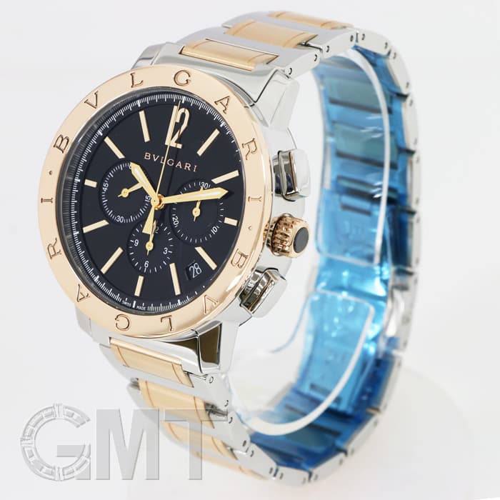 新品)BVLGARI ブルガリ ブルガリ・ブルガリ クロノグラフ BB41BSPGDCH 