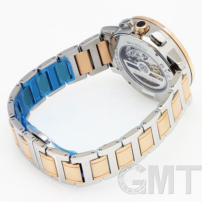 新品)BVLGARI ブルガリ ブルガリ・ブルガリ クロノグラフ BB41BSPGDCH