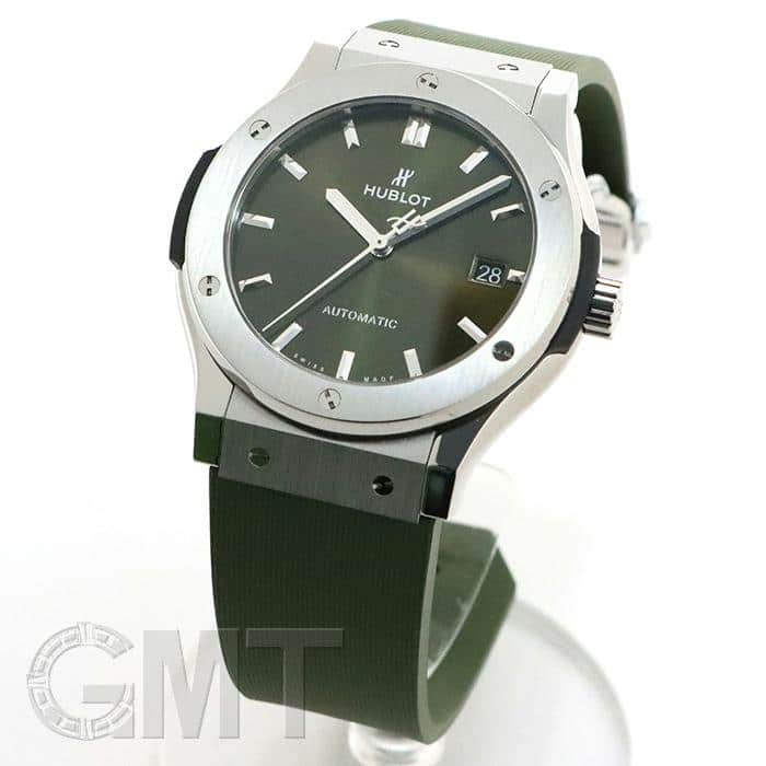 新品)HUBLOT ウブロ クラシック フュージョン チタニウム グリーン 511