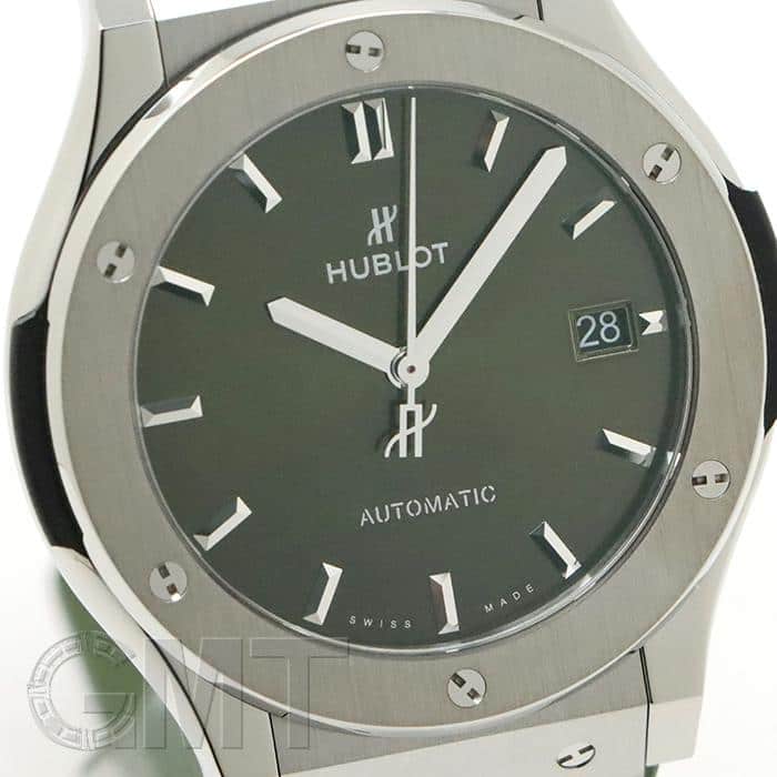 新品)HUBLOT ウブロ クラシック フュージョン チタニウム グリーン 511