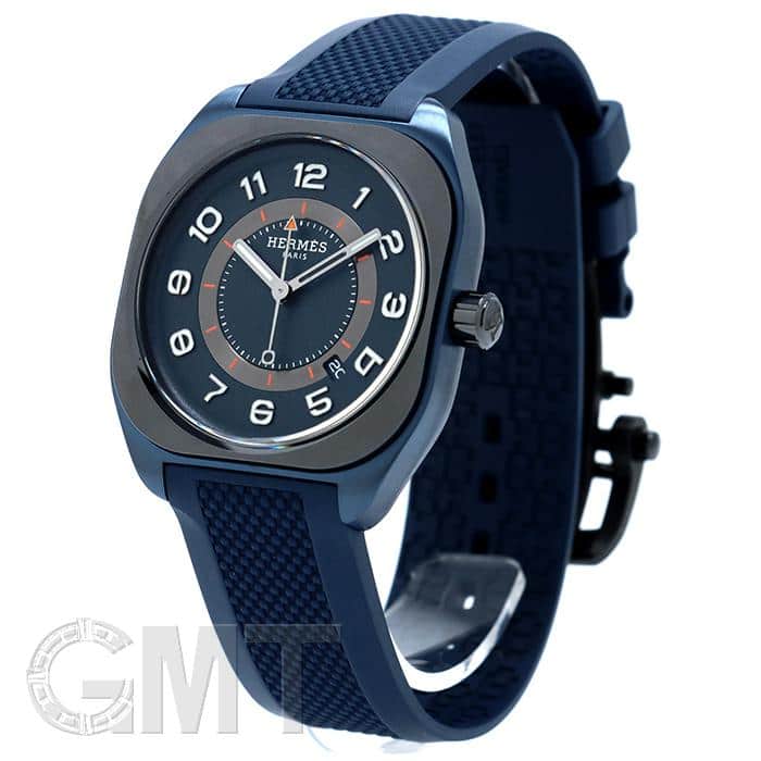 【未使用品】HERMES エルメス HO8 メンズ 未使用)HERMES エルメス H08 39mm SP1.744 ブルーチタン【未使用品