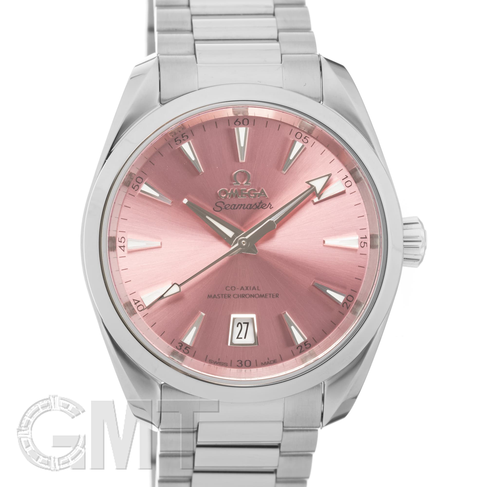 オメガ OMEGA シーマスター　ピンクシェル　腕時計 新品)OMEGA オメガ シーマスター アクアテラ シェード 220.10.38.20