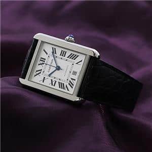 カルティエ　トランプ Cartier Tortue Extraflat Swiss Letter White Roman Dial 18KYG FP21