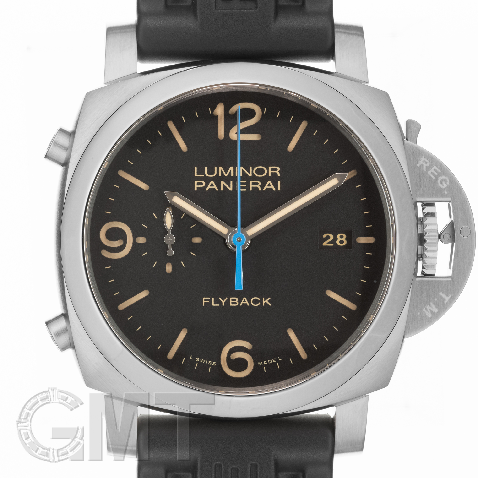 保証書付※不動パネライ PAM00524ルミノール1950クロノフライバック 中古)OFFICINE PANERAI オフィチーネ パネライ ルミノール 1950 3DAYS