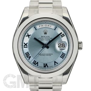 ROLEX ロレックス デイデイトII 218206 アイスブルーコンセントリック ローマ メイン
