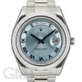 ROLEX ロレックス デイデイトII 218206 アイスブルーコンセントリック ローマ