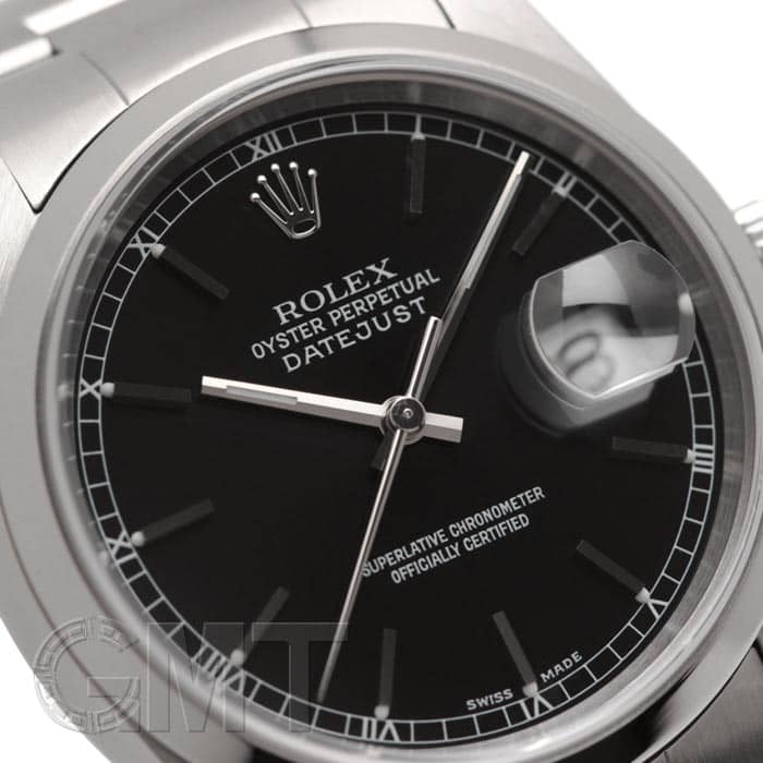 中古)ROLEX ロレックス デイトジャスト Ref.16200 ブラック（商品ID 
