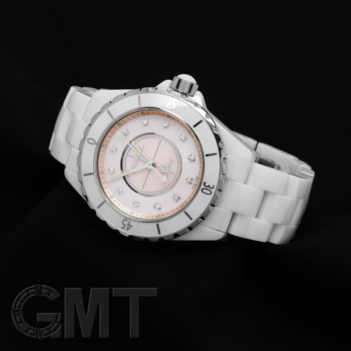 新品)CHANEL シャネル J12 ピンクシェル 12Pダイヤ 38mm H5514【世界