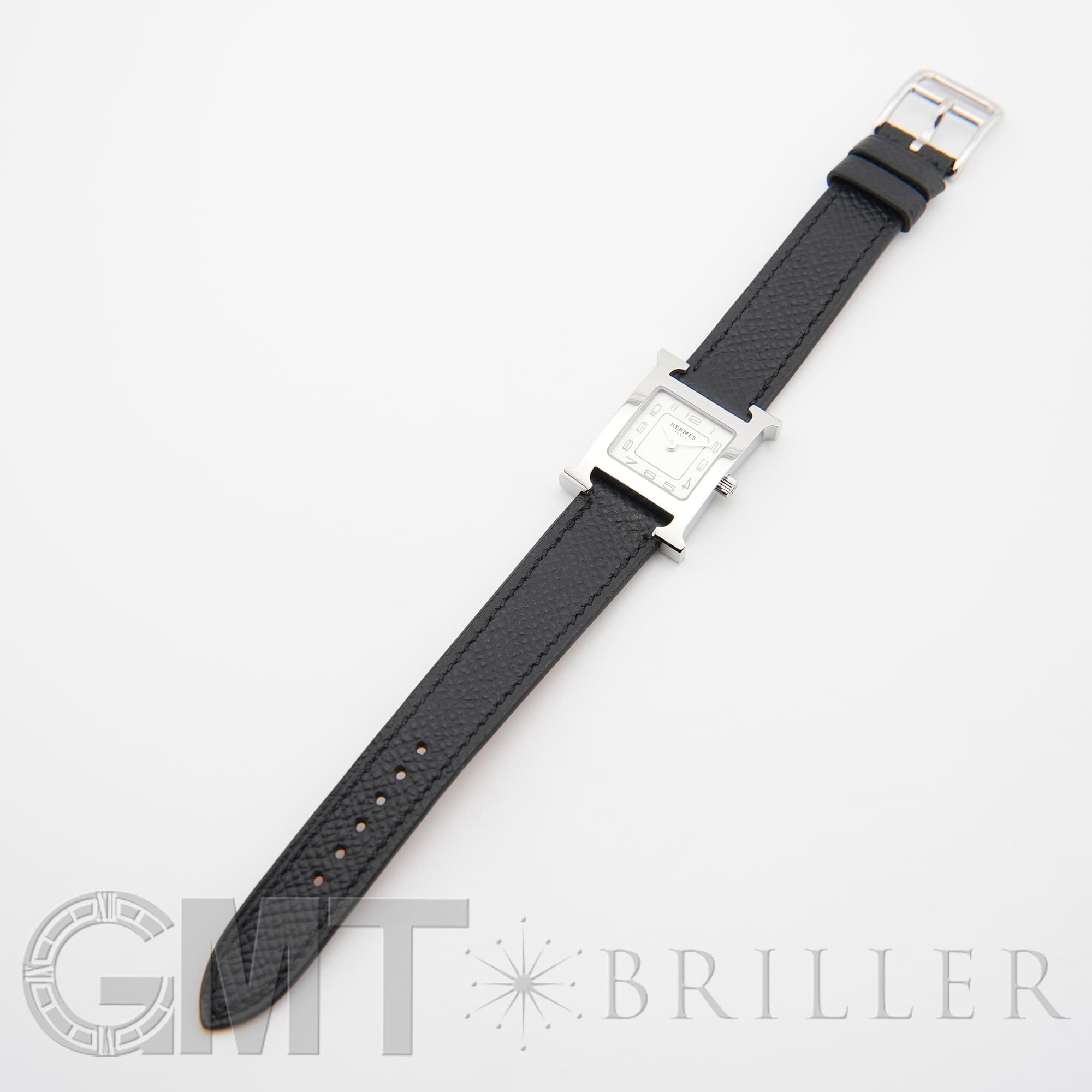 エルメス　HERMES Hウォッチ　ブラック　シルバー　 HERMES エルメス レディース 腕時計 Hウォッチ ミニ 