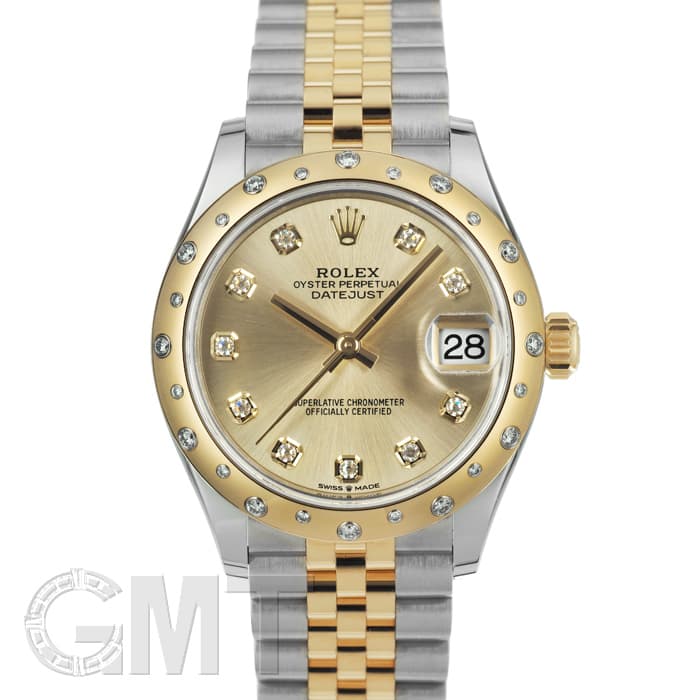 中古 ロレックス ROLEX 278343RBR ランダムシリアル シャンパン /ダイヤモンド ユニセックス 腕時計 新品)ROLEX ロレックス デイトジャスト 31 278343RBR シャンパン