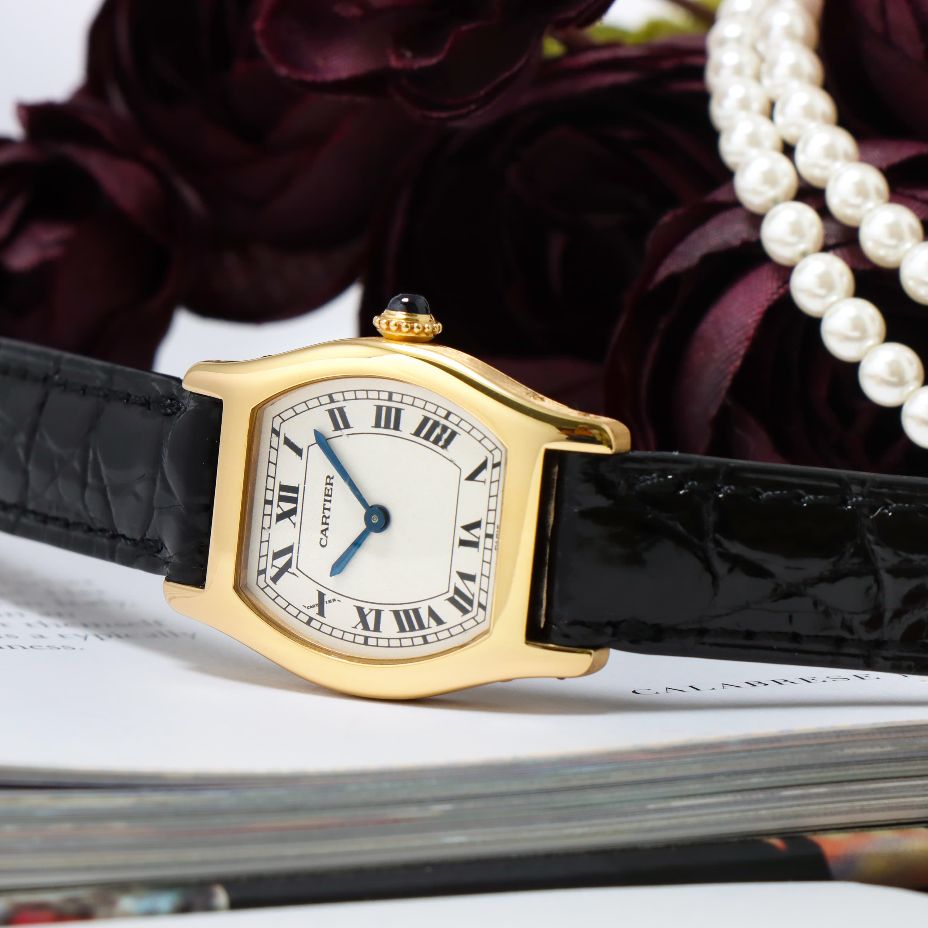 中古)CARTIER カルティエ トーチュ イエローゴールド 手巻き（商品ID