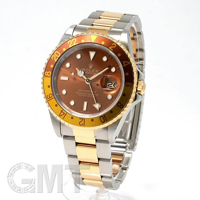 ロレックス箱2つ！！付属品付き！！ 中古)ROLEX ロレックス GMTマスター II 16713 ブラウン（商品ID