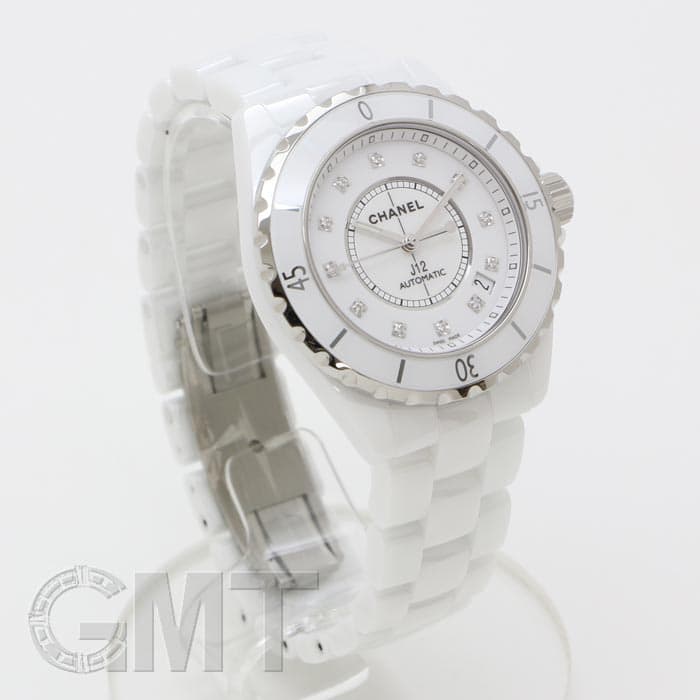 新品)CHANEL シャネル J12 H1629 ホワイトセラミック 12Pダイヤ 38mm