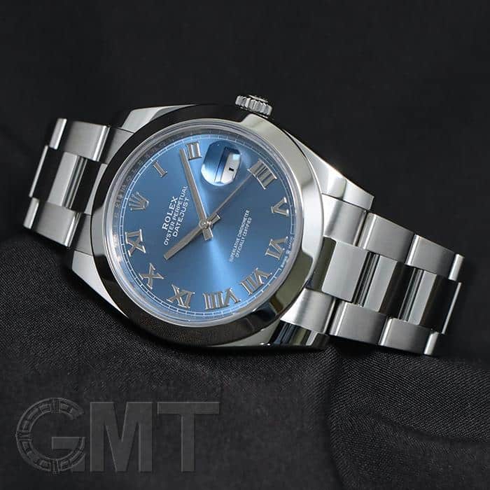 中古)ROLEX ロレックス デイトジャスト 41 126300 ブルーローマ