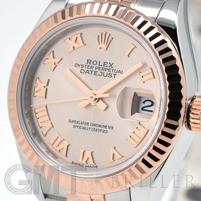 ロレックス ROLEX デイトジャスト ランダムシリアル 279171 サンダスト文字盤 オイスターブレス PG/SS 自動巻き レディース 腕時計 中古)ROLEX ロレックス デイトジャスト 28 279171 サンダスト（商品ID