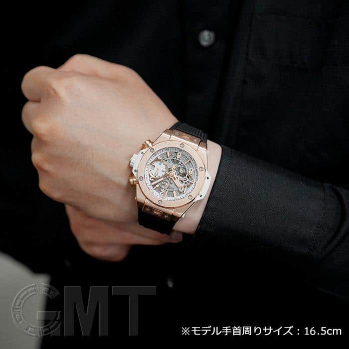 【セール 登場から人気沸騰】 中古)HUBLOT ウブロ ビッグバン ウニコ キングゴールド ホワイト カーテン