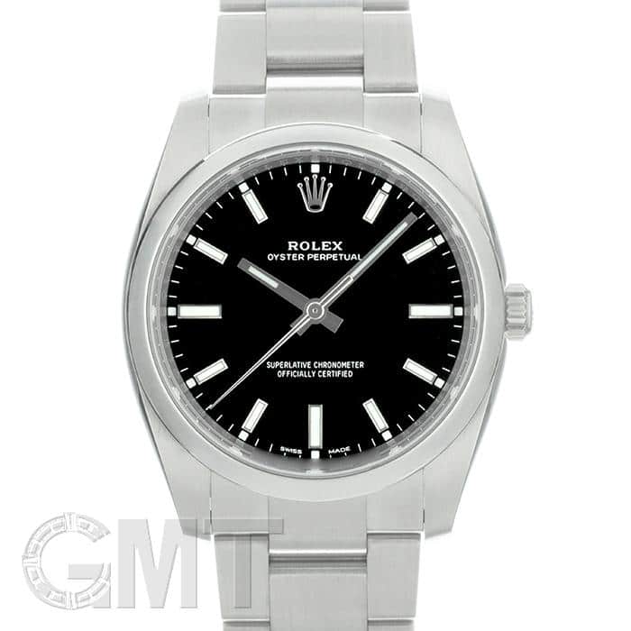 中古)ROLEX ロレックス オイスターパーペチュアル 34 114200 ブラック