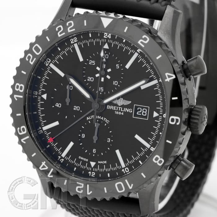 BREITLING ブライトリング ブラックラバーベルト 22-20 ブラック 新品)BREITLING ブライトリング クロノライナー M241B02QRB（商品ID