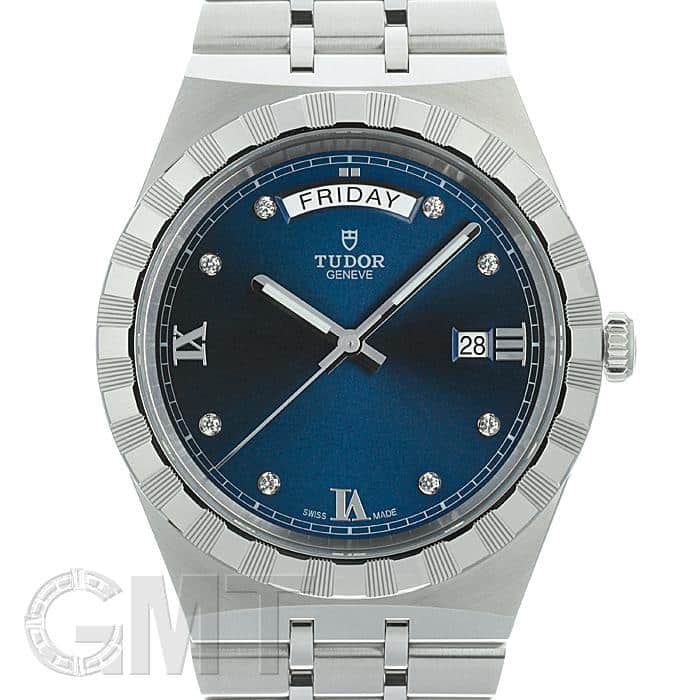 TUDOR チューダーロイヤルM28600 41mm自動巻き ブルー 新品)TUDOR チューダー ロイヤル ブルー 8ポイントダイヤモンド M28600