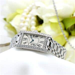 最終価格❗カルティエCartierタンクアメリカン　ホワイトゴールドSM 中古)CARTIER カルティエ タンク アメリカンSM WB710009