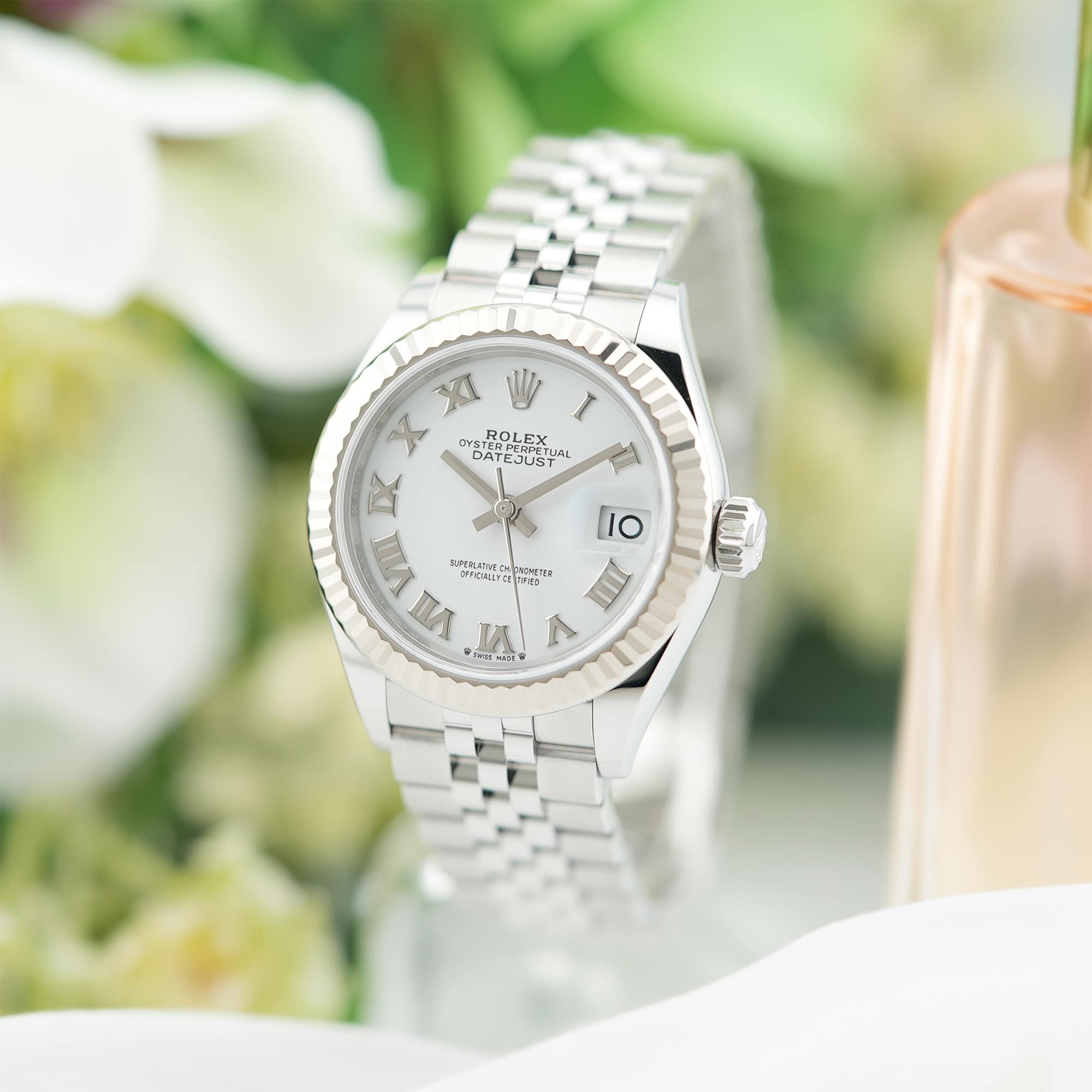 中古)ROLEX ロレックス デイトジャスト 28 279174 ホワイトローマ