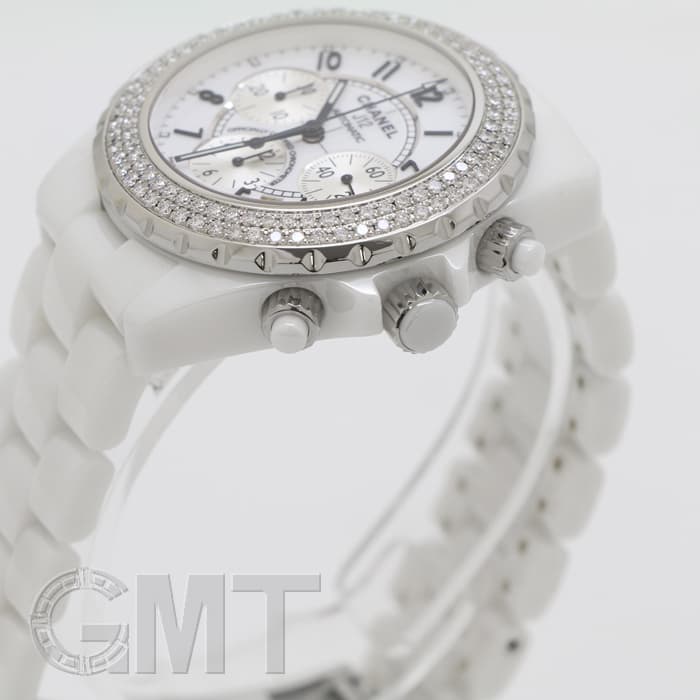 中古)CHANEL シャネル J12 クロノグラフ H1008 ダイヤベゼル（商品ID
