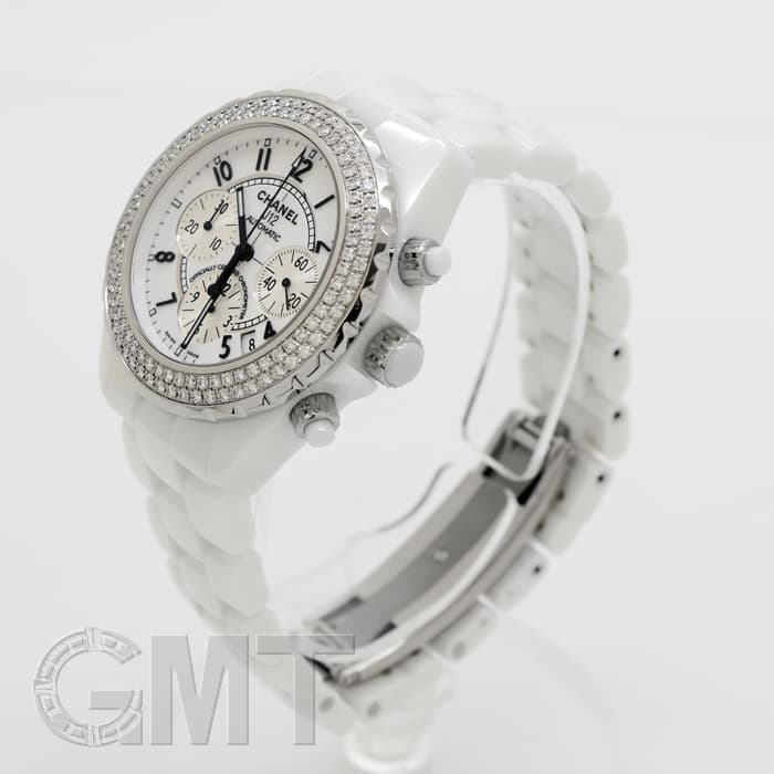 中古)CHANEL シャネル J12 クロノグラフ H1008 ダイヤベゼル