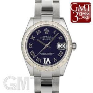ROLEX ロレックス デイトジャスト 178344 パープル VIダイヤ ローマ メイン