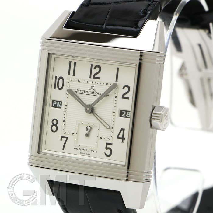 内部点検済 JAEGER LECOULTRE ジャガールクルト レベルソ スクアドラ ホームタイム 230.8.77 デイト 50m防水 GMT スモールセコンド シルバー SS ステンレス メンズ 自動巻き【6ヶ月保証】【腕時計】【中古】 中古)JAEGER LECOULTRE ジャガー・ルクルト レベルソ スクアドラ