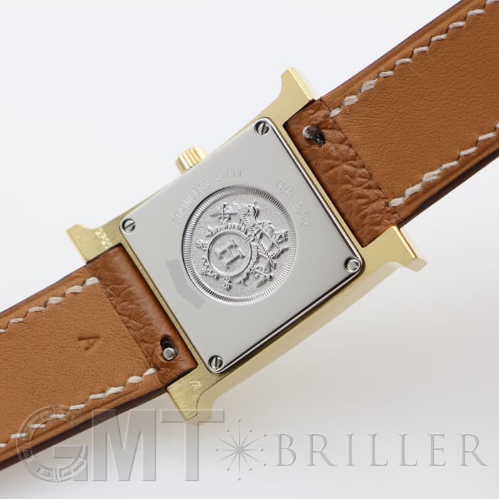 11/5限定価格　エルメス HERMES Hウォッチ ゴールド金具 新品)HERMES エルメス Hウォッチ 036732WW00 Hウォッチ ゴールドプレー