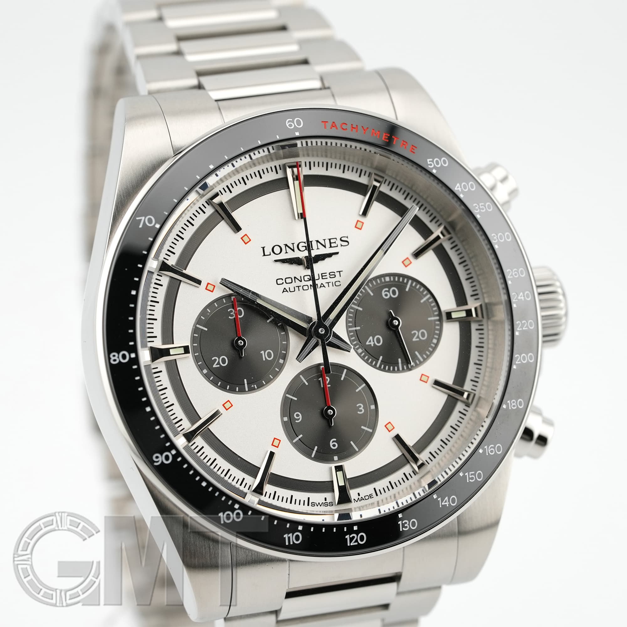 【希少】ロンジン　クォーツ　コンクエスト　L3.672.4 シルバー LONGINES ロンジン L3.719.4.76.6 コンクエスト V.H.P シルバー