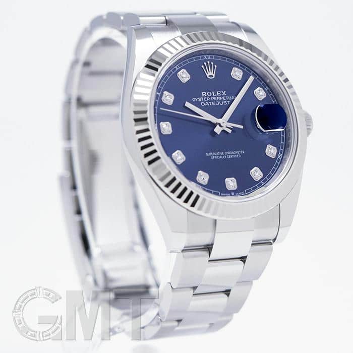 未使用)ROLEX ロレックス デイトジャスト 41 126334G ブルー 10Pダイヤ