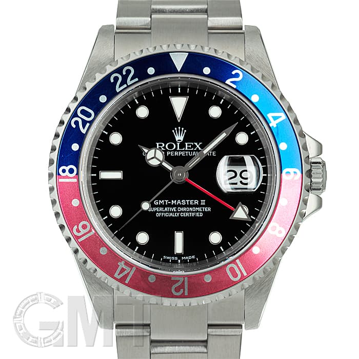 中古)ROLEX ロレックス GMTマスター II 16710 ブルー/レッド F番