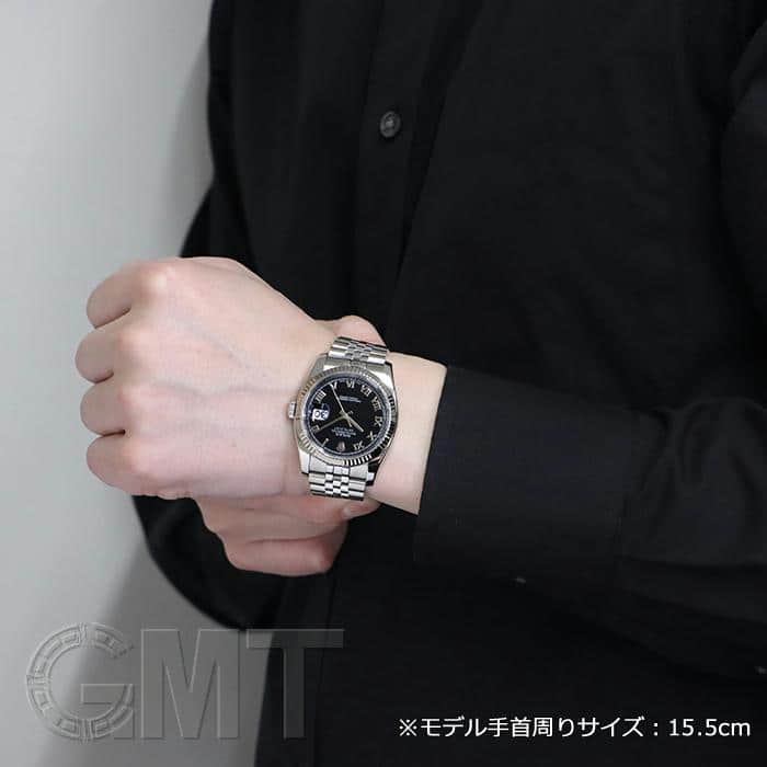 中古)ROLEX ロレックス デイトジャスト 116234 ブラック ローマ（商品