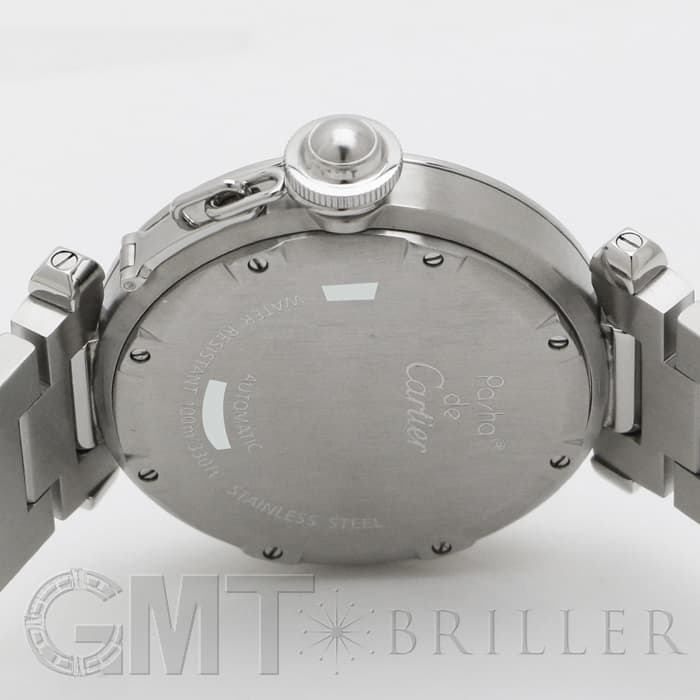 CARTIER カルティエ パシャC ビッグデイト W31053M7 腕時計
 ステンレススチール ブラック 自動巻き ブラック文字盤 ユニセックス【中古】 中古)CARTIER カルティエ パシャC ビッグデイト W31053M7 ブラック